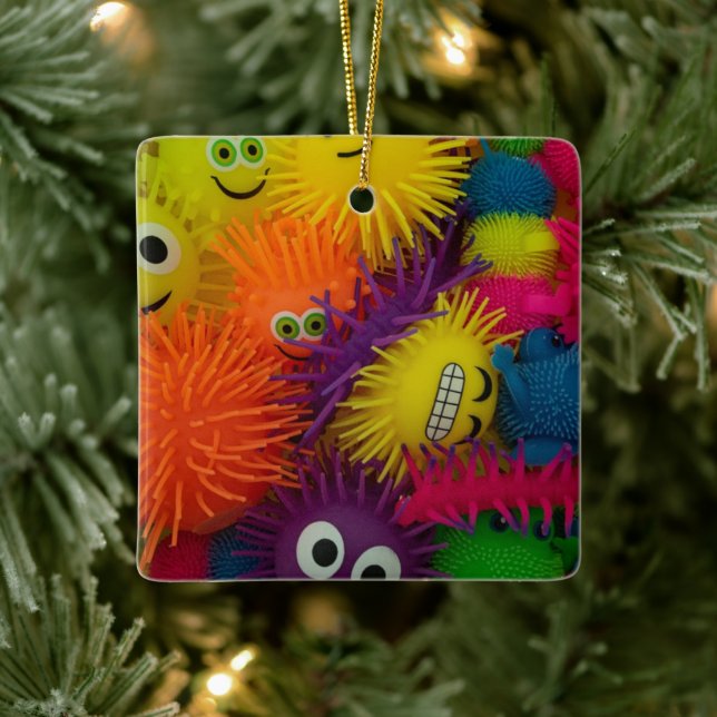 Fidget Toy Squishy Ball Ceramic Ornament (Tree)