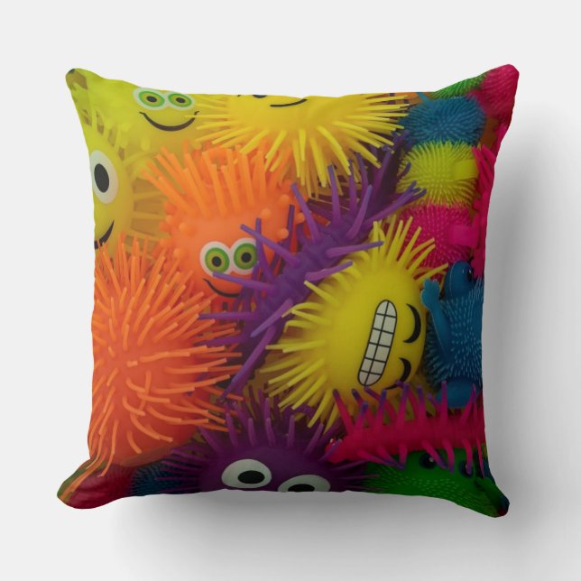 Fidget Toy Squishy Ball Throw Pillow (Front)