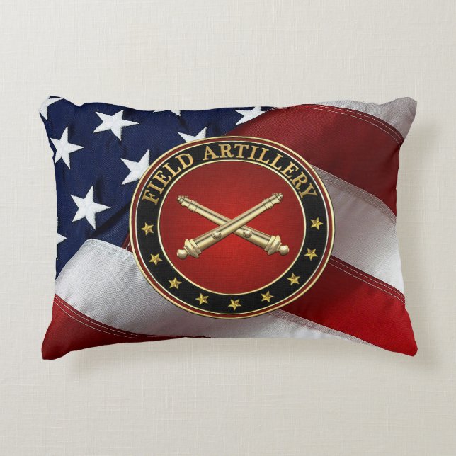 Field Artillery Branch Insignia Special Edition Accent Pillow (Front)