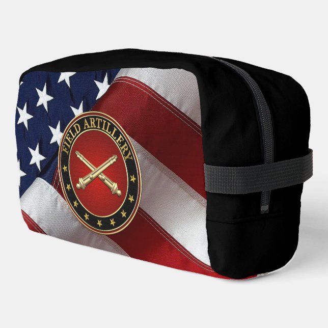 Field Artillery Branch Insignia Special Edition Dopp Kit (Left Corner)