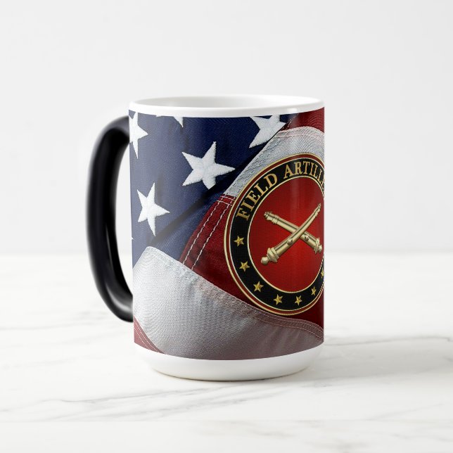Field Artillery Branch Insignia Special Edition Magic Mug (Front Left)