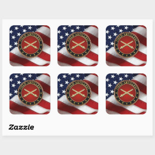 Field Artillery Branch Insignia Special Edition Square Sticker
