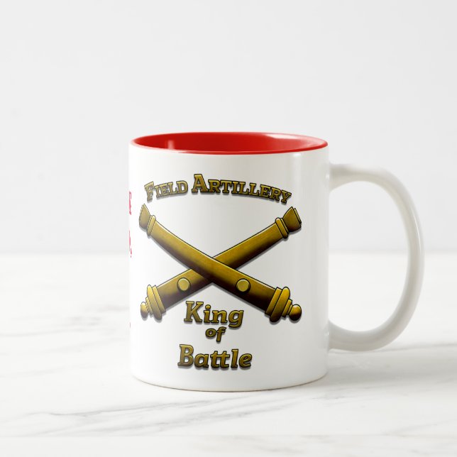 Field Artillery - King of Battle - Drinkware Two-Tone Coffee Mug (Right)