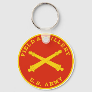 Field Artillery Seal Plaque Keychain