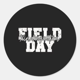 Field Day 2022 Kindergarten school teacher kids Pu Classic Round Sticker