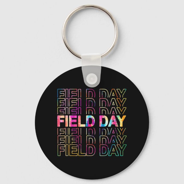 Field Day 2022 Tie Dye Fun TEACHER Students 81 Keychain (Front)