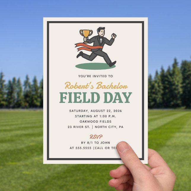 Field Day Bachelor Party Invitation (Creator Uploaded)