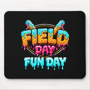 Field Day Baseball Drip Fun Day Ice Cream School Mouse Pad