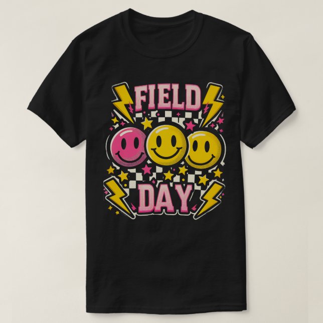Field Day Field Day 2024 Chequered Game Day End of T-Shirt (Design Front)