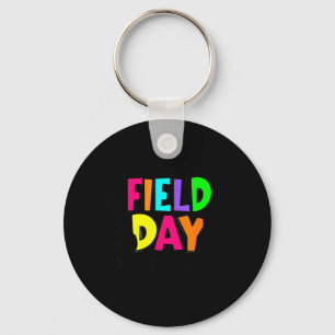 Field Day Field Trip Pink Team Peace Hand Men Keychain