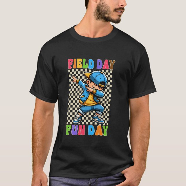 Field Day Fun Day Dabbing Boy Field Day 2025 T-Shirt (Front)