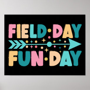 Field Day Fun Day Funny Field Trip  Poster
