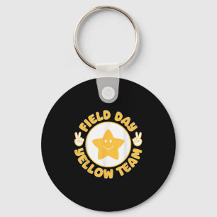 Field Day Fun Day Yellow Team Fun Team Game Compet Keychain
