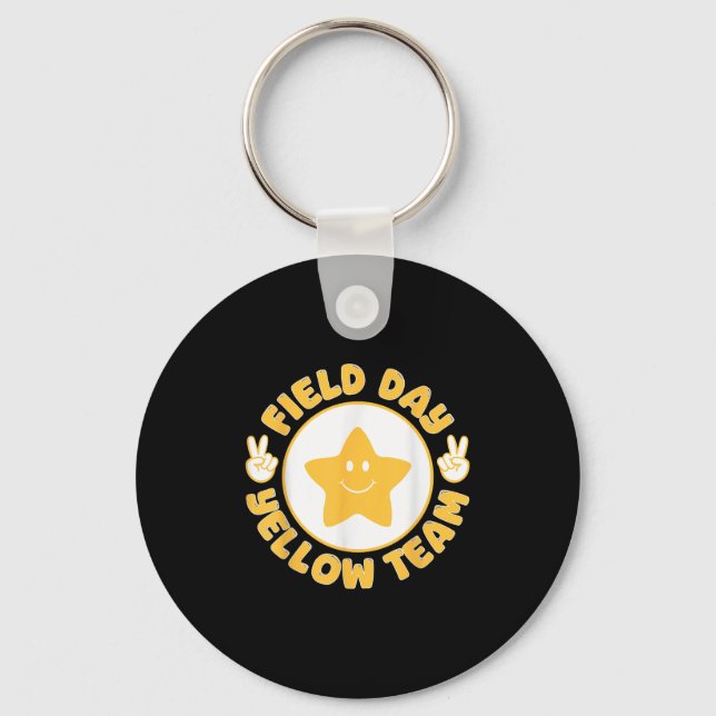 Field Day Fun Day Yellow Team Fun Team Game Compet Keychain (Front)