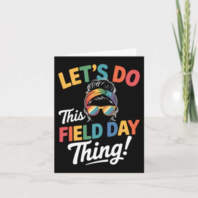 Field Day Funny School Cute Card (Front)