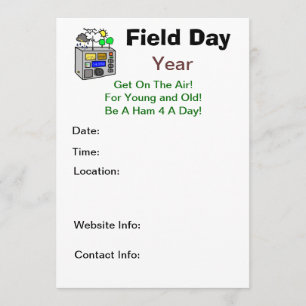 Field Day Ham Radio Invitations - Customize It!