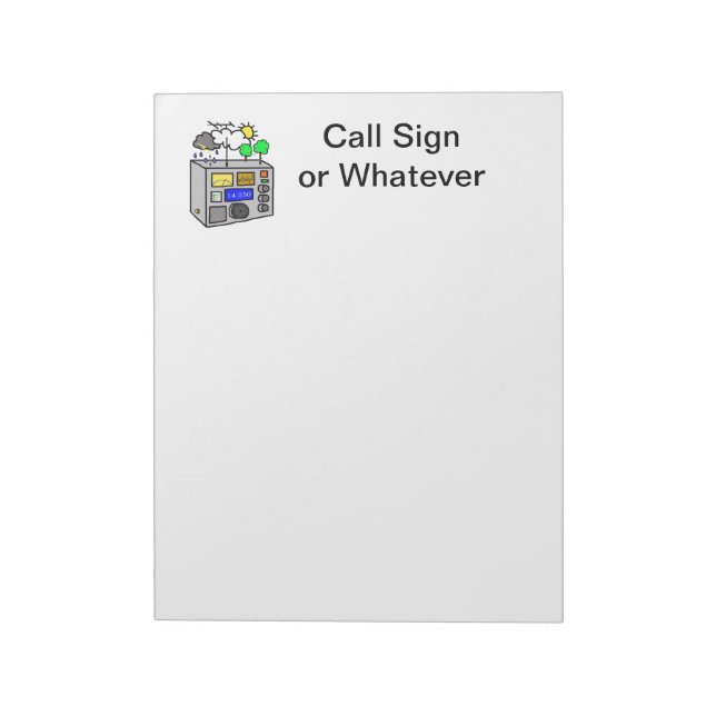 Field Day Ham Radio Notepad with Radio Icon (Rotated)