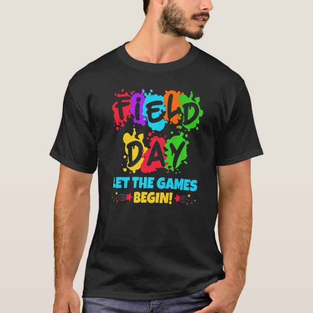 Field Day Let The Games Begin Colours Rainbow Girl T-Shirt (Front)