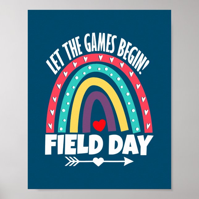 Field Day Let The Games Begin Colours Rainbow Poster (Front)