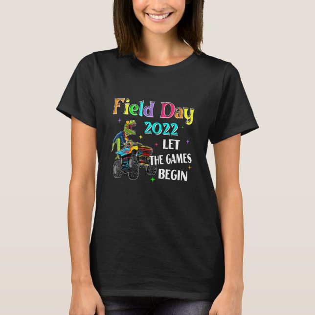 Field Day Let The Games Begin Kids Rex Monster Tru T-Shirt (Front)