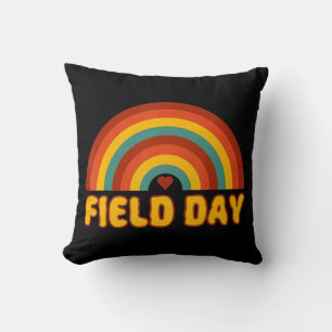field day orange field day games adults teachers k throw pillow