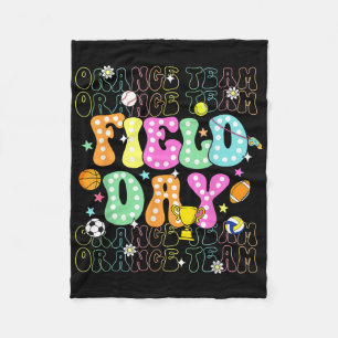 Field Day Orange Team Colour Field Trip Team Game Fleece Blanket