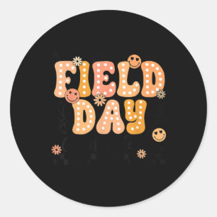 Field Day Orange Team Field Trip Game Competition Classic Round Sticker