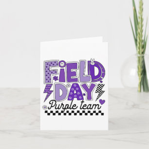 Field Day Purple Team Colour Field Trip Team Game Card