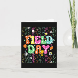 Field Day Purple Team Colour Field Trip Team Game Card