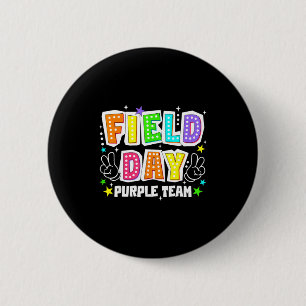 Field day purple team retro competition peace men 2 inch round button