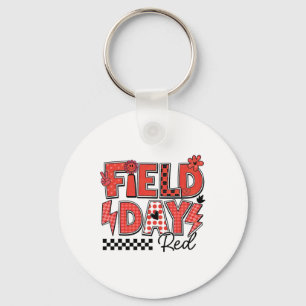 Field Day Red Team Colour Field Trip Team Game Com Keychain
