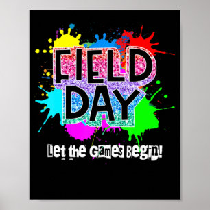 Field Day School Rainbow Colour Splash Let The Gam Poster