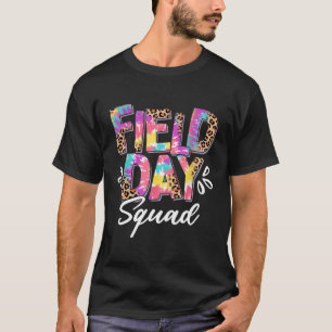 Field Day Squad Leopard Tie Dye Last Day Of School T-Shirt