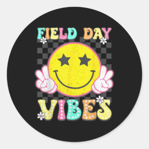 Field Day Vibes Funny Field Trip 2025 Last Day Of Classic Round Sticker