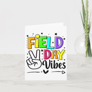 Field Day Vibes Funny For Teacher Kids Field Day 2 Card