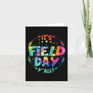 Field Day Y'all Tie Dye Teacher Student Field Trip Card