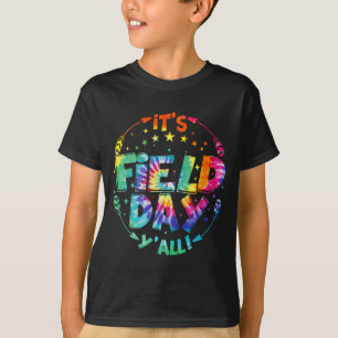 Field Day Y'all Tie Dye Teacher Student Field Trip T-Shirt
