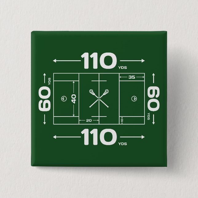 Field Dimensions 2 Inch Square Button (Front)