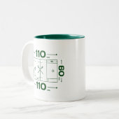 Field Dimensions Two-Tone Coffee Mug (Front Left)