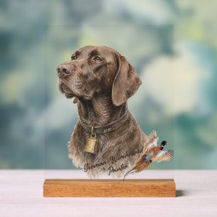 Field & Feather – German Shorthaired Pointer with  Acrylic Sign