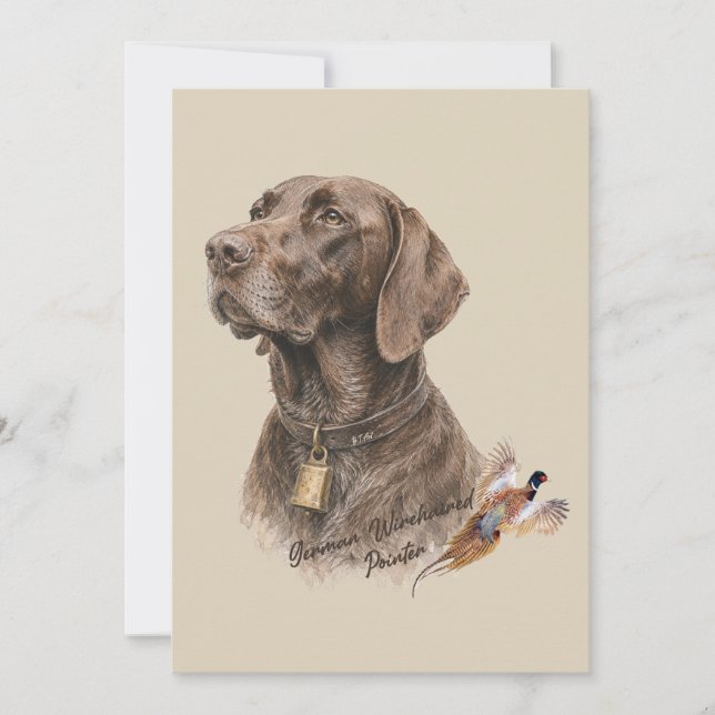 Field & Feather – German Shorthaired Pointer with  Invitation (Front)