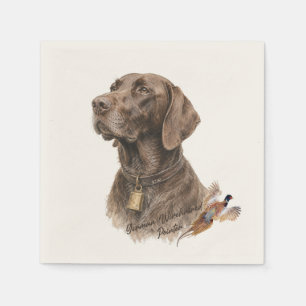 Field & Feather – German Shorthaired Pointer with  Napkin