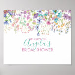 Field Floral Bridal Shower Welcome Sign<br><div class="desc">Field Floral Bridal Shower Party Supplies</div>