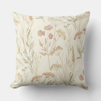 Field Flowers, by Natasha Us Throw Pillow