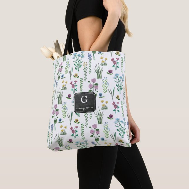 Field Flowers Floral Pattern | Tote bag (Close Up)