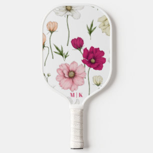Field Flowers Modern Monogram Pickleball Paddle