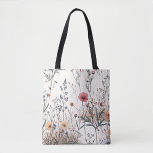 Field flowers tote bag