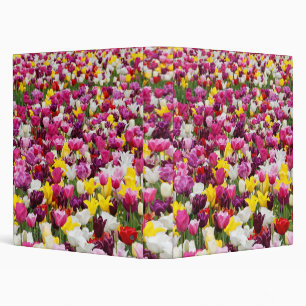 field full of tulips binder