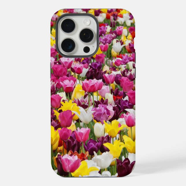 field full of tulips iPhone case (Back)