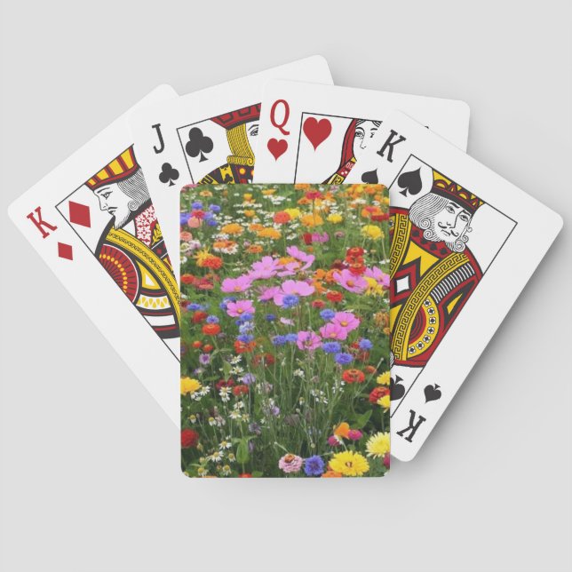Field Full of Wild Flowers Deck of Playing Cards (Back)